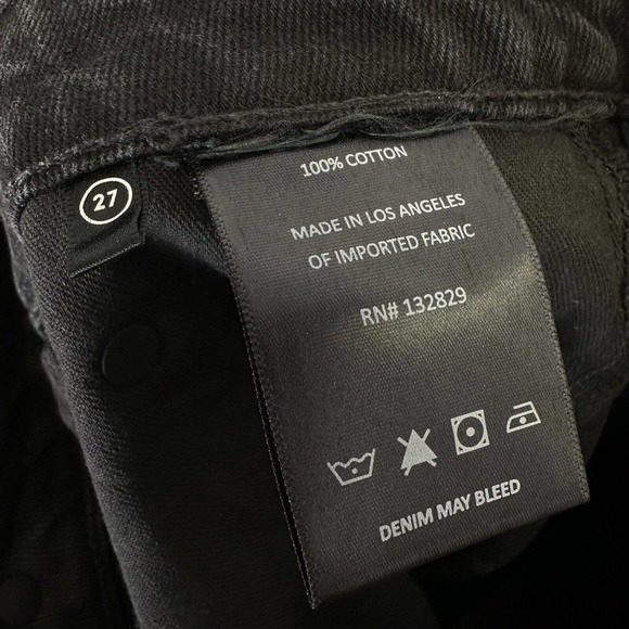NWOT GRLFRND The Hailey Low Rise Boot Jeans Slit Hem Sunset Strip Black Size 27 - Picture 12 of 13